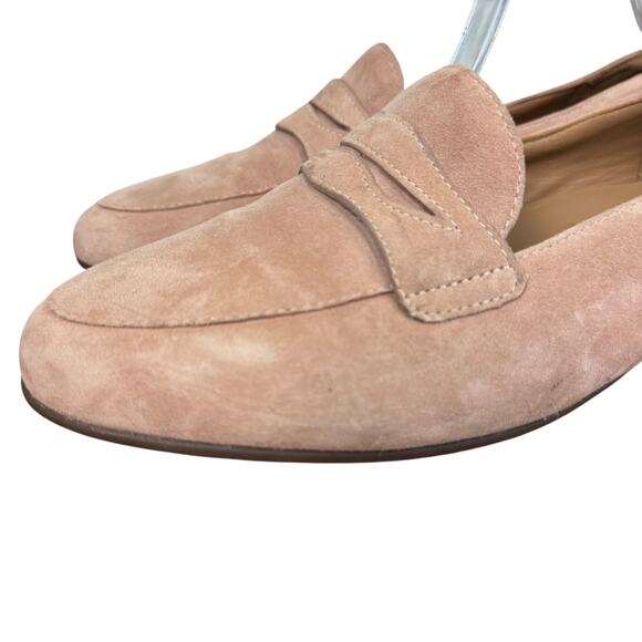 Clarks Unstructured Un Blush Go Womens Suede Penny Loafers Shoes Flats sz 8.5 - Picture 8 of 16